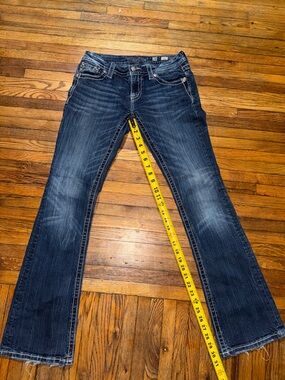 Miss Me Jeans Size 28 Signature Boot, Bling And Colorful